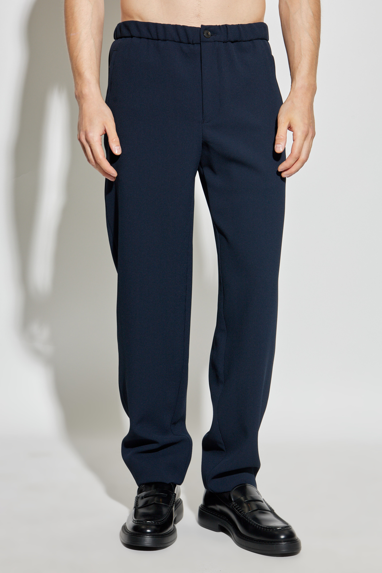 スーツ Emporio Armani basic trousers Emporio Armani Mid-Rise Straight-Leg Trousers | Neiman Marcus
